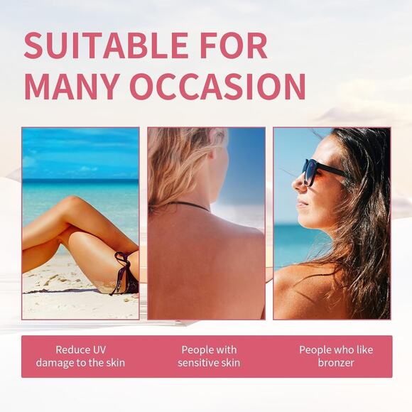 Sunless Tanning Drops Natural Self Tanning Drops Sun-Kissed Glow Liquid 60ml - Picture 14 of 15